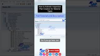 How to Activate Inspection Plan Creation for Material Types | SAP QM Configuration | SAP Tutorial