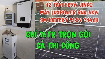 Bộ điện Mặt Trời phù hợp khách hàng mỗi tháng tầm 2tr tiền điện @LUXPOWERTEK 