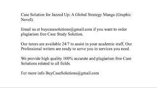 Famous Case Solution Jazzed Up A Global Strategy Manga (Graphic Novel) Wealth