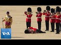 Royal guards collapse as prince william inspects rehearsal   voa news