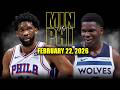 Minnesota Timberwolves vs Philadelphia 76ers Full Game Highlights – February 22, 2026 | NBA Season