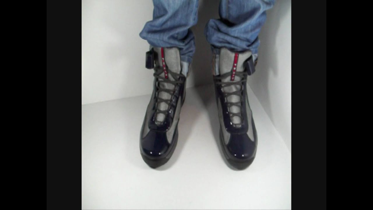 navy blue prada sneakers