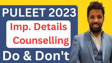 PULEET 2023 COMPLETE COUNSELLING INFORMATION BTECH LATERAL ENTRY ADMISSION 2023 STEP BY STEP PROCESS
