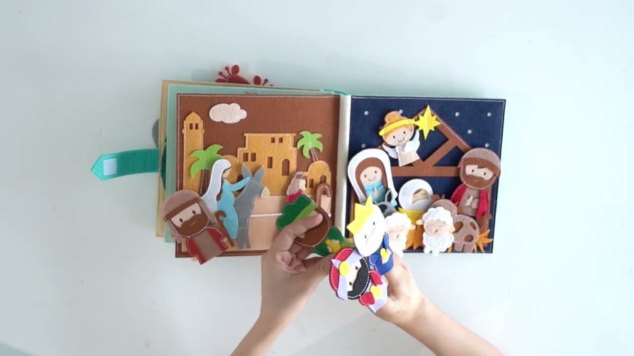 Bible Stories book, quiet book, busy book,  Handmade From Felt,  Church Quiet Book