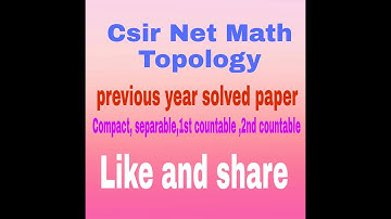 CSIR NET MATHEMATICAL SCIENCE 2018 SOLVED PAPER|| TOPOLOGY || QUESTION NO 90|| Booklet code A