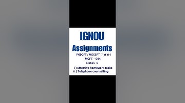 MCFT - 004 (Section B )