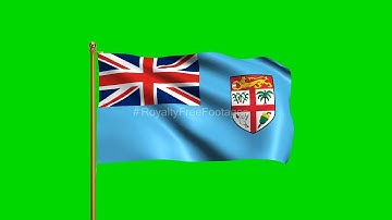 Fiji National Flag HD | World Countries Green Screen Flag animation loop | Royalty Free Footages