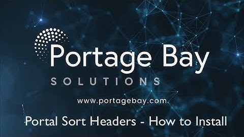 Sort Headers 2 - How to Install