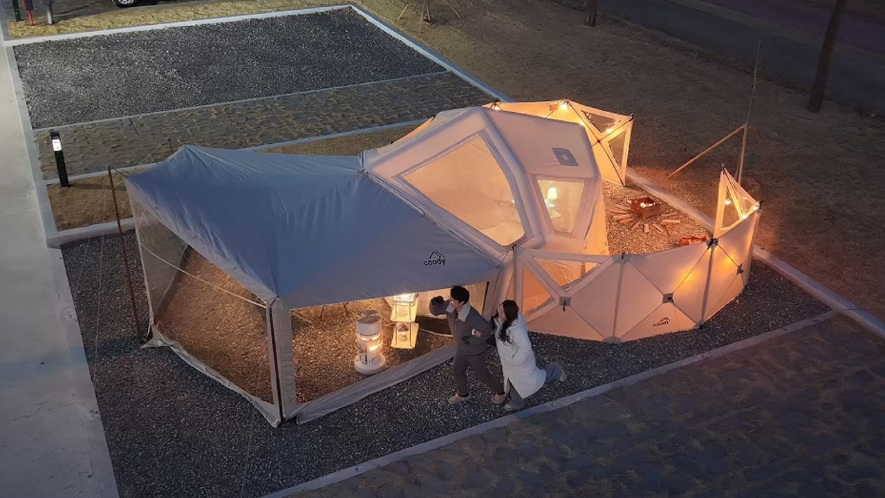 우주비행선? 에어텐트+TPU쉘터+파이어쉘터  COODY  | 베스토나 | 생일캠핑