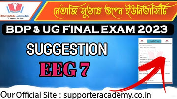 FINAL Exam Suggestion 2023 / BDP EEG 7