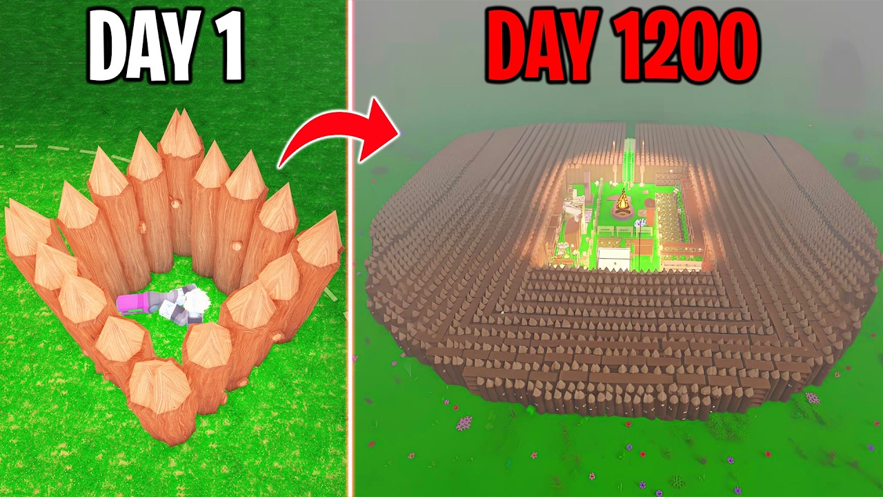 1200 Days to Build a Best Strongest Base Ever in 99 Nights in The Forest