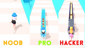 Noob vs Pro vs Hacker - Cart Pusher Gameplay (IOS, Android)