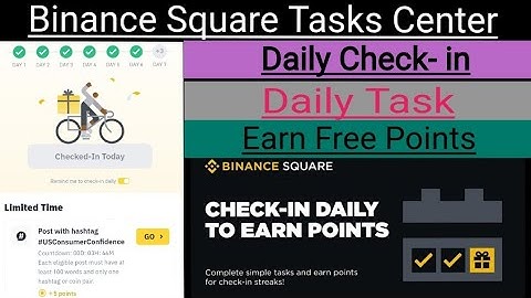 Binance Square Task Center || How to Complete Daily Tasks and Check-in || EarnBinance Points