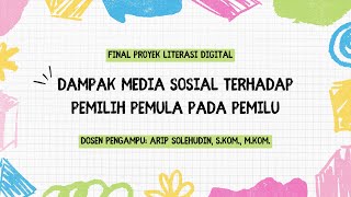 Dampak Media Sosial Terhadap Pemilih Pemula Pada Pemilu