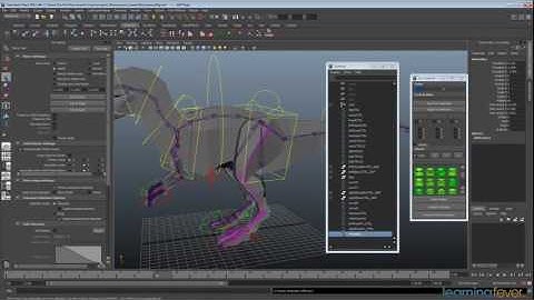 Setup Movement in the Leg - Animating a Dinosaur in Maya Step 8 of 15