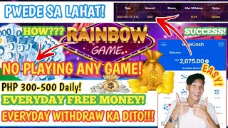 EARNING MONEY FOR FREE WITHOUT PLAYING ANY GAME IN RAINBOW GAME | WITHDRAW PHP 300-500 DAILY | screenshot 1