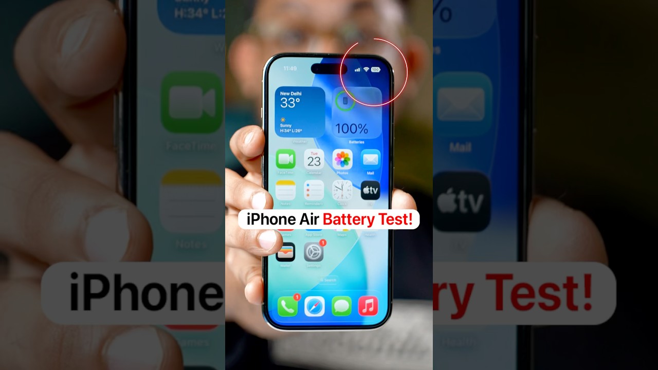 Тест аккумулятора iPhone Air в реальных условиях! 🪫
