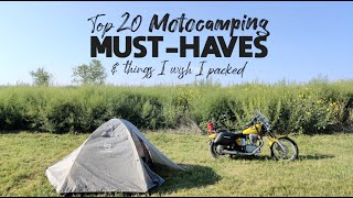 Top 20 Motocamping MustHaves & Things I Wish I Packed