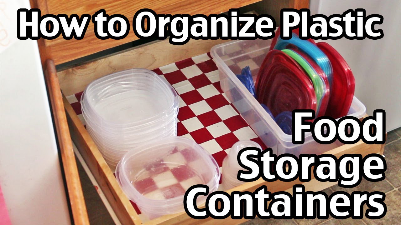 How to Organize Plastic Food Storage Containers In The Kitchen - YouTube