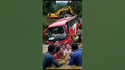 Bridge Collapse Emergency | AI-Generated Bus Rescue Scene | Edge-of-Disaster Simulation