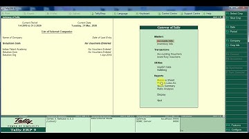 Tally.ERP 9 ( Part 9) Copying  Sub groups from one company to another - Hindi