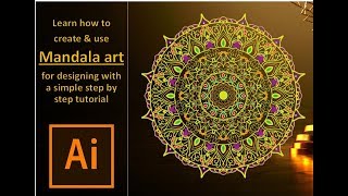 How to Create Mandala in Illustrator CS6 Step by Step - Tutorial Mandala part 1