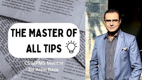 The Master Tip| CSS | PMS | Asim Raza ( PAS )