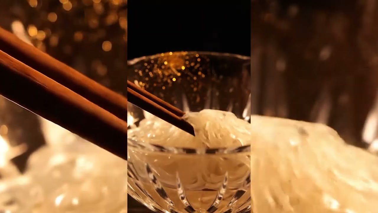 10 Hours of Crystal Glass Noodles ASMR 🍜 Relaxing Crunch & Slurp Sounds in 4K