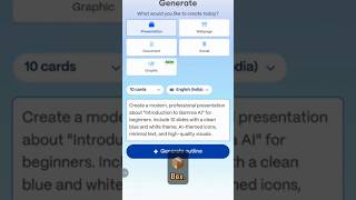 Create Stunning Slides with Gamma AI! 🎉#GammaAI #SlideCreation #AIEducation #ProductivityTools