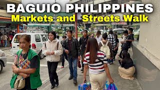 BAGUIO CITY - MARKETS & STREETS Walking Tour | Pasalubong, Fresh Food, Street Scenes | Philippines