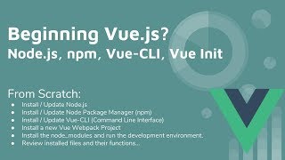 Vue 2, Node, NPM, Webpack, &amp; the Vue-CLI - From Scratch - Beginner