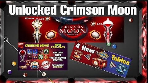 Crimson Moon New Table | How To Get Cue & Rings Coins | Unlocked New Level 😙