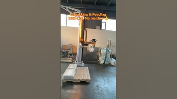 Unpacking & Feeding,25KG,PE,No residue 👍 #palletizer #stacking #palletizing #pallet #factory #robot