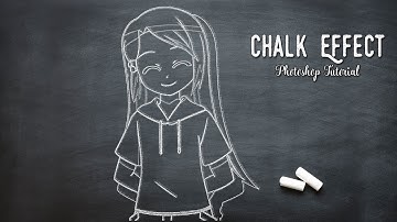 How To Create Simple Blackboard Chalk Outline Effect In Photoshop cc