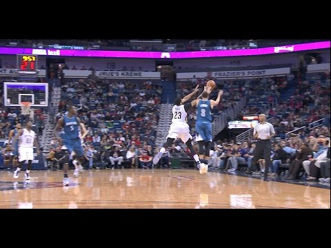 Anthony Davis Hustles, Dives, Hits a 3, and Finishes an And-1 | 11.23.16