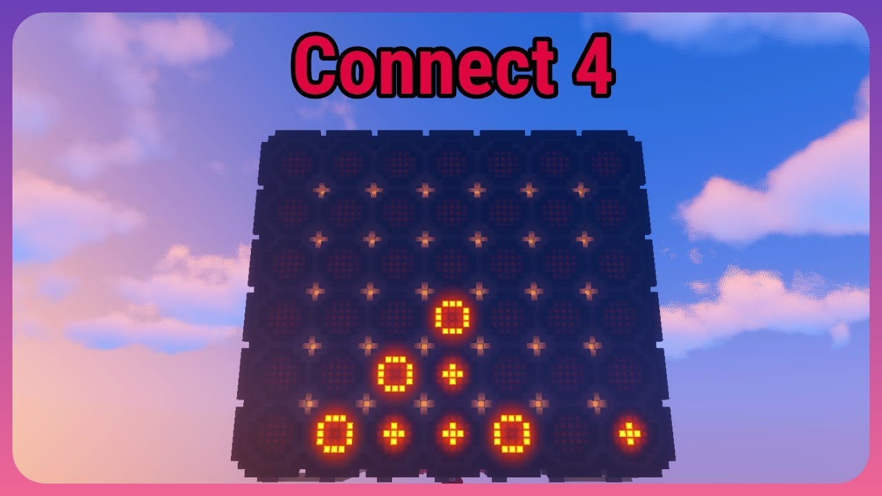 Minecraft Minigame: Digital Connect 4 [Redstone Vanilla] - YouTube