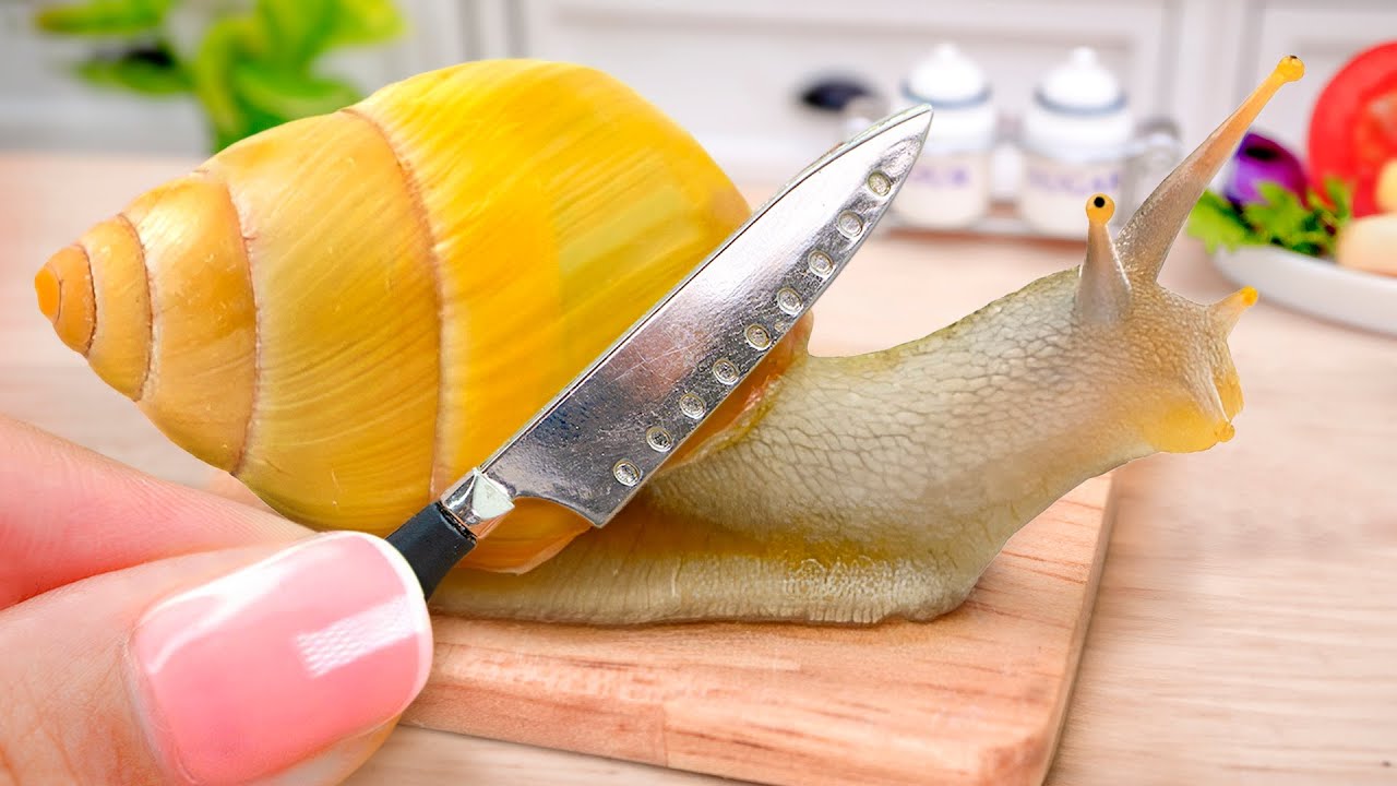 🐌 Crispy Miniature Korean Snail Fried with Teriyaki Sauce | Catch and ...