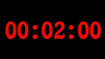 2 Minute Countdown Timer with Red Font Silent