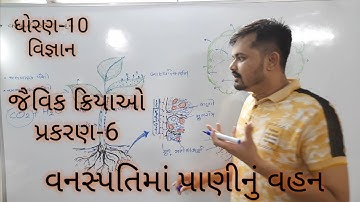 VANSHPATIMA PANI NU VAHAN#વનસ્પતિમાં પાણીનું વહન#STD-10/CH-6 LIFE PROCESSES #જૈવિક ક્રિયાઓ#ધોરણ-10