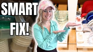Messy Kitchen Cabinets to FINALLY Organized! (Amazon & Dollar Tree)