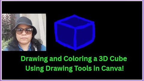 How To Draw And Color A 3D Cube Tutorial In Canva Drawing Tools!