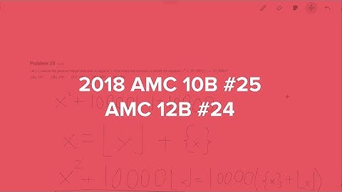 2018 AMC 10B #25 / AMC 12B #24