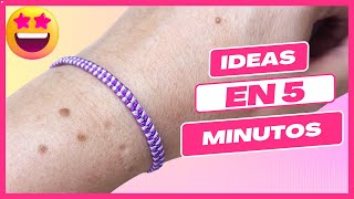 🥰 CÓMO HACER una PULSERA de HILO TRENZADA❓[En SOLO 5 MINUTOS 🤫]