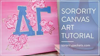 DIY Sorority Canvas Tutorial | How to Make a Greek Canvas for Your Big/Little!