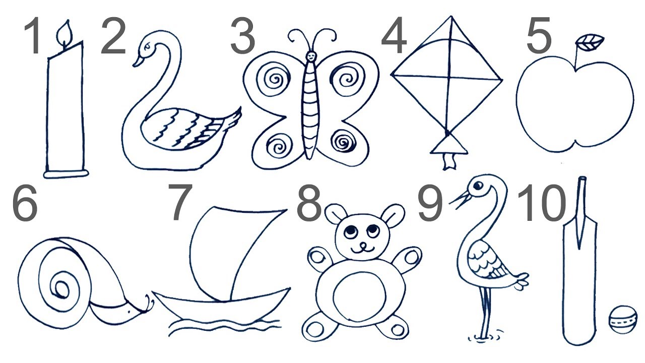 How To Draw Using Numbers 1 10 Learn Drawing For Kids - vrogue.co