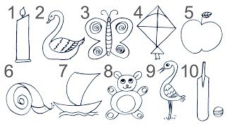 How to draw pictures using numbers, Simple Drawing Ideas for beginners