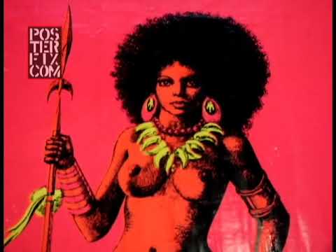 Afro Queen Vintage Blacklight Poster 28 X 42 
