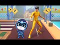 Talking Tom and Friends RUN Challenge! Angela Hero vs Bruce Lee from Temple Run 2! WHO IS THE BEST?