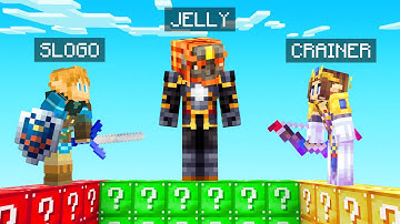 1v1v1 ZELDA LUCKY BLOCK Wall Battle! (Minecraft)