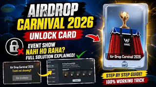 AIRDROP CARNIVAL 2026 CARD UNLOCK PUBG MOBILE | AIRDROP CARNIVAL 2026 EVENT NOT SHOW